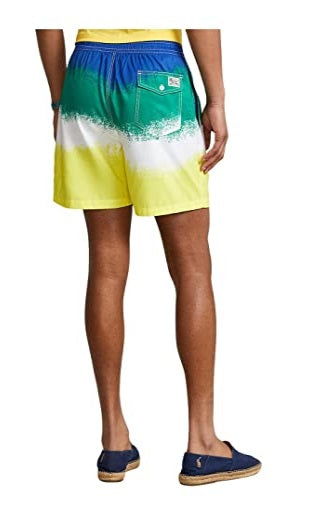 Calção de banho Ralph Lauren Traveler Classic masculino amarelo tamanho XX-G