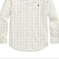 Camisa Polo Ralph Lauren Masculina de Algodão Elástico Popeline Xadrez Classic Fit com Botões Amarelo Tamanho P