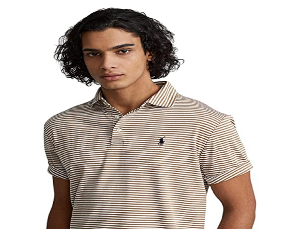 Polo Ralph Lauren Masculino Custom Slim Fit Algodão Macio Camisa Polo Branca Tamanho Grande