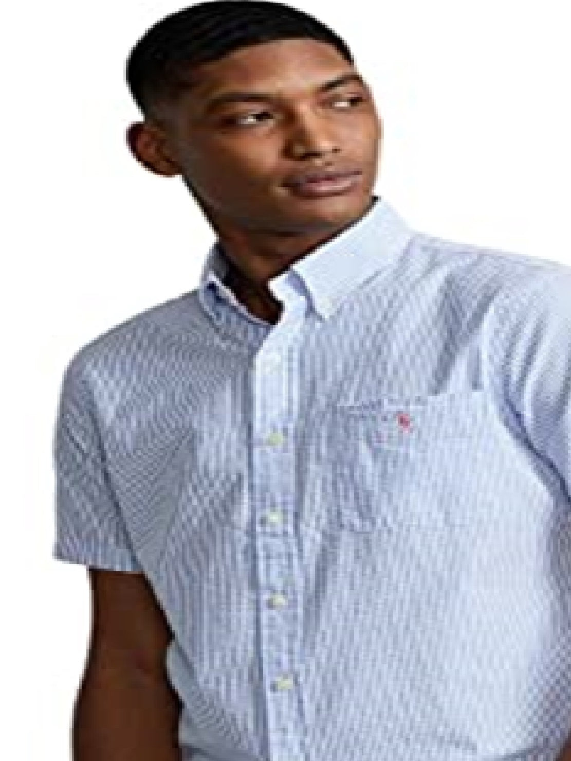 Camisa Polo Ralph Lauren Prepster Classic Fit Seersucker Masculina Azul Tamanho X-G