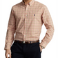 Camisa Polo Ralph Lauren Masculina Slim Fit Xadrez Stretch Popeline Tamanhos Variados Extra Grande
