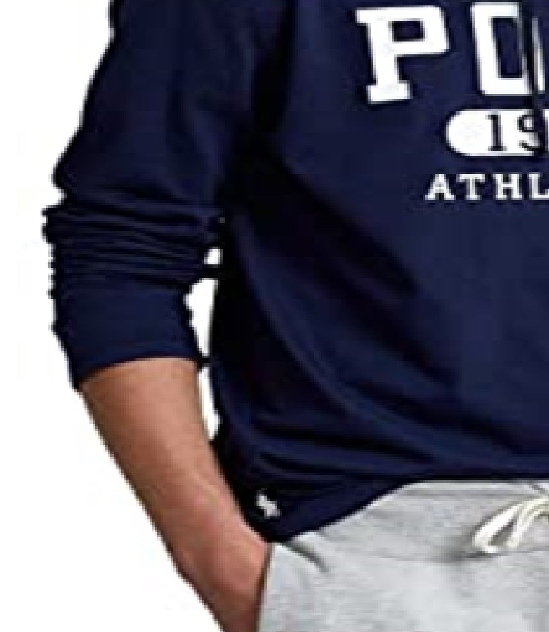Camiseta com capuz e logotipo Polo Ralph Lauren masculina, azul, tamanho médio