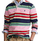 Camisa de rugby masculina Polo Ralph Lauren Classic Fit com logotipo, rosa, tamanho grande