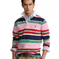 Camisa de rugby masculina Polo Ralph Lauren Classic Fit com logotipo, rosa, tamanho extragrande