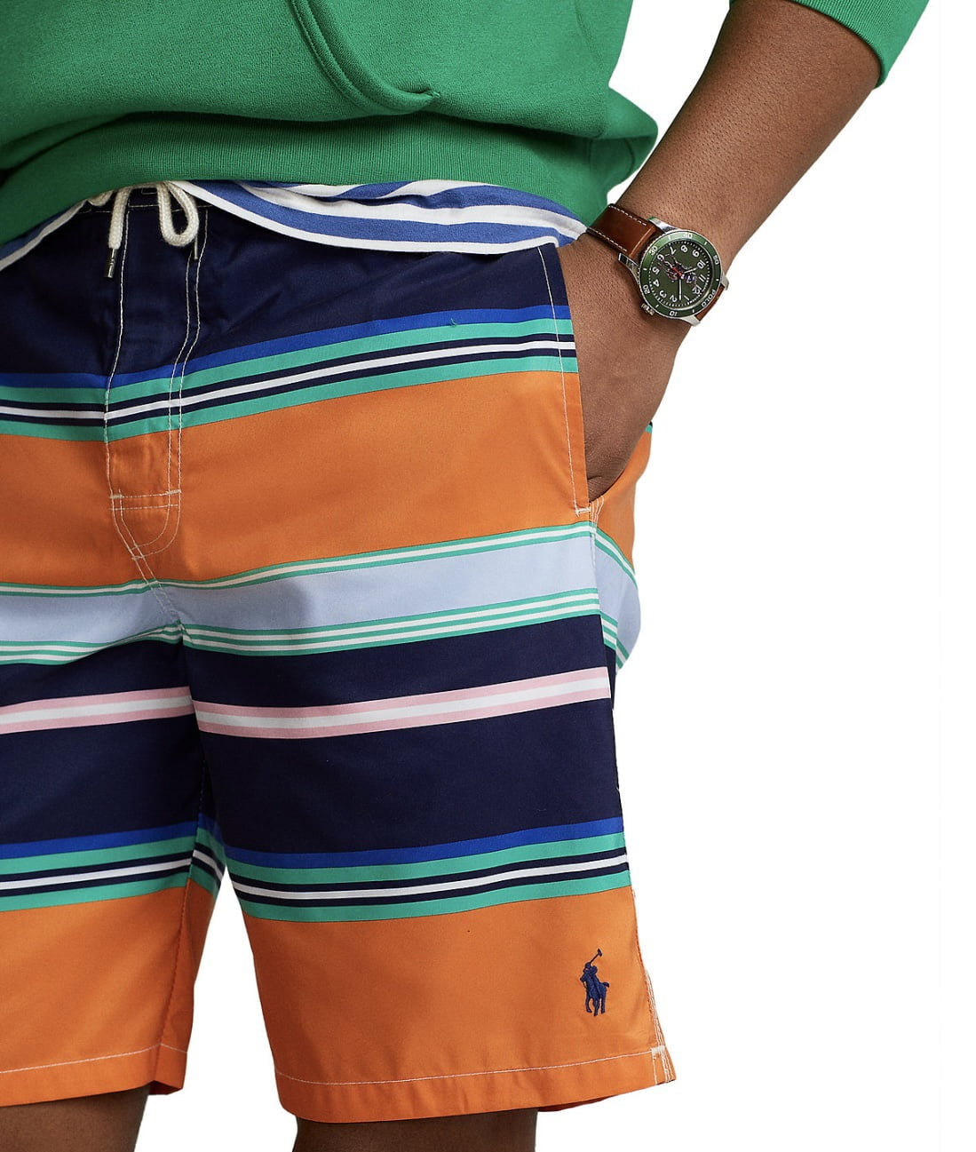 Calção de banho masculino Polo Ralph Lauren Kailua Classic Fit laranja