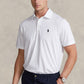 Camisa polo masculina Polo Ralph Lauren Airflow Dot, branca, tamanho XX-G