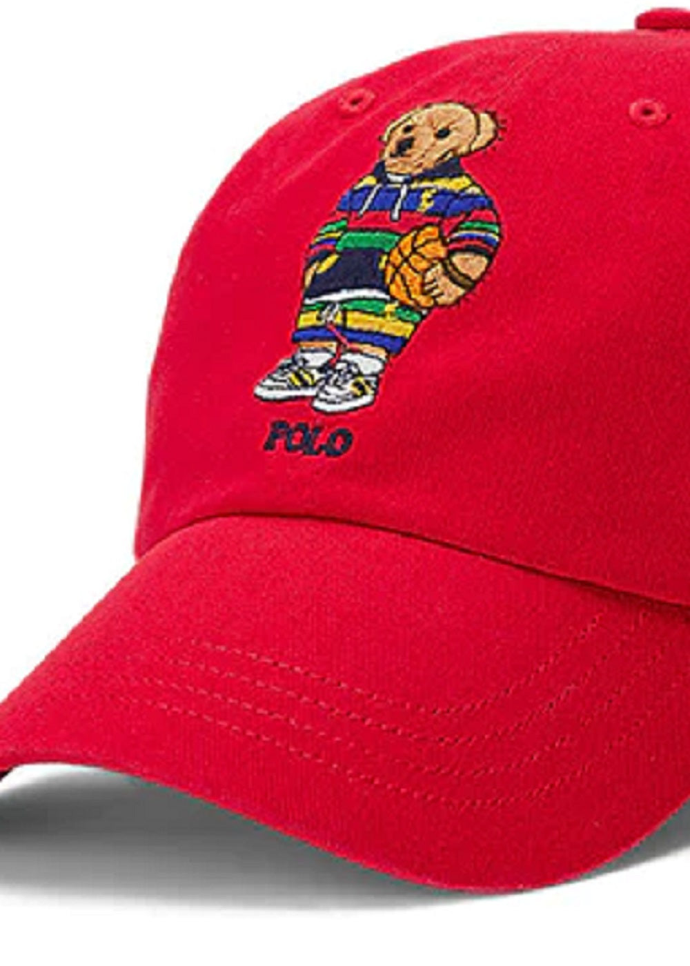 Boné Polo Ralph Lauren Masculino Polo Bear Chino Vermelho Tamanho Regular