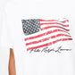 Camiseta Polo Ralph Lauren Masculina Classic Fit Bandeira Americana Branca Tamanho Grande