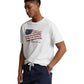 Camiseta Polo Ralph Lauren Masculina Classic Fit Bandeira Americana Branca Tamanho XX-G