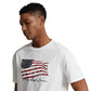 Camiseta Polo Ralph Lauren Masculina Classic Fit Bandeira Americana Branca Tamanho XX-G