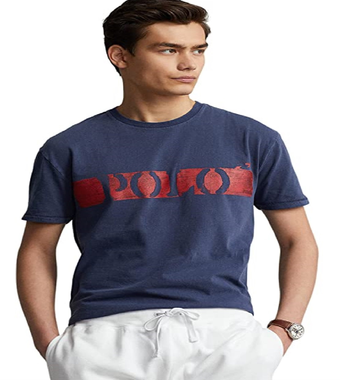 Camiseta Polo Ralph Lauren Masculina Classic Fit Logo Jersey Azul Tamanho XX-G