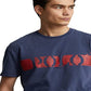 Camiseta Polo Ralph Lauren Masculina Classic Fit Logo Jersey Azul Tamanho XX-G