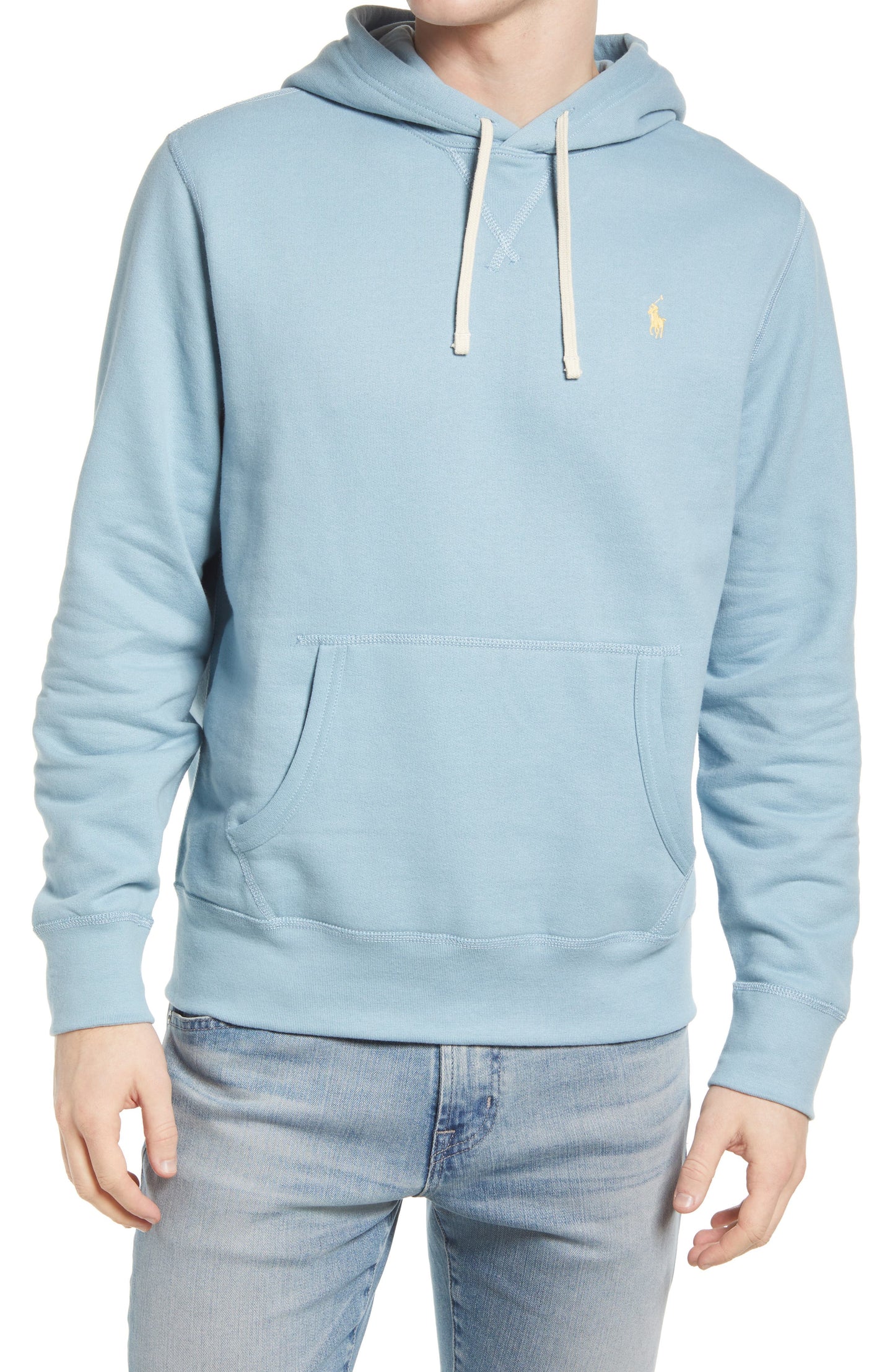Polo Ralph Lauren Moletom com capuz masculino de lã azul tamanho P