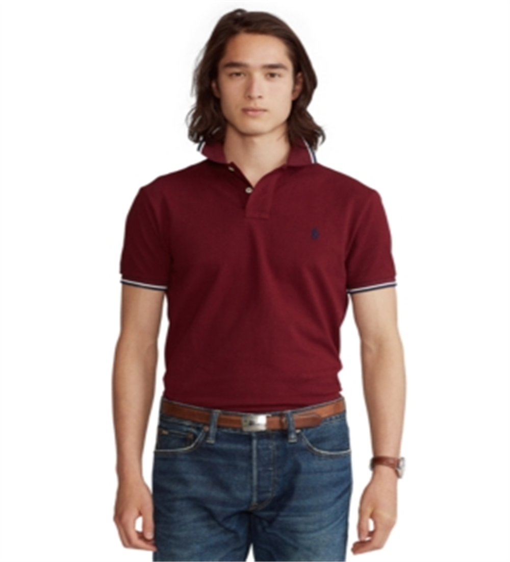 Camisa polo masculina de malha Polo Ralph Lauren vermelha tamanho X-G