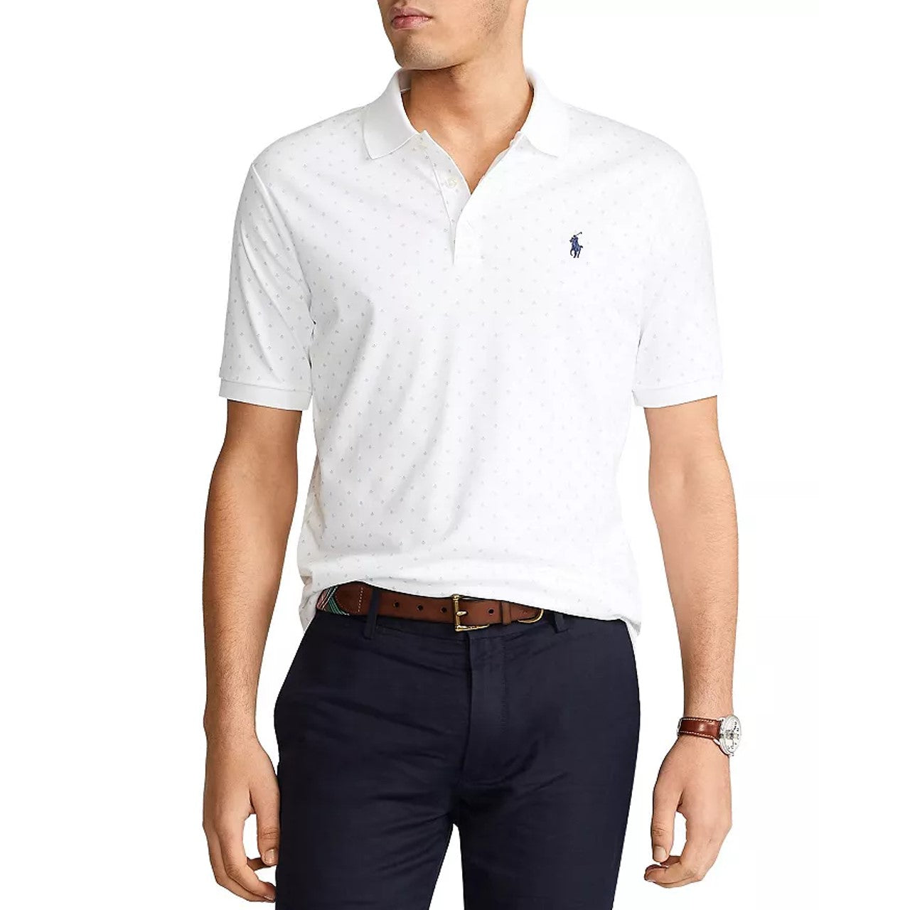 Polo Ralph Lauren Masculino Classic Fit Algodão Macio Branco Tamanho Grande