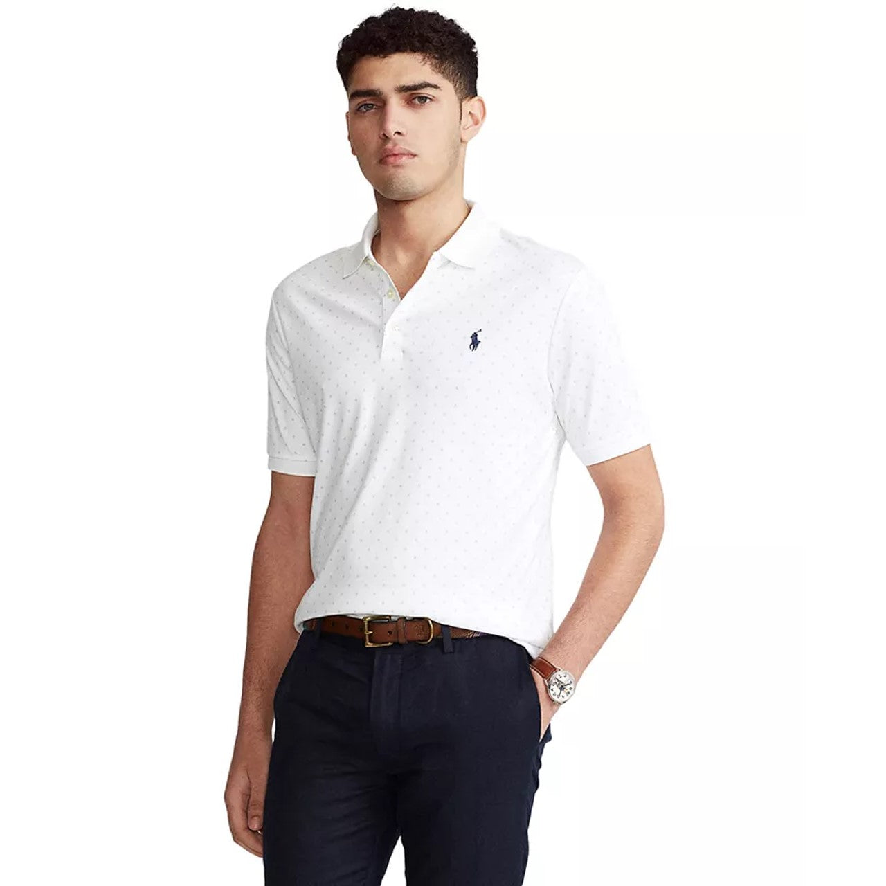 Polo Ralph Lauren Masculino Classic Fit Algodão Macio Branco Tamanho Grande