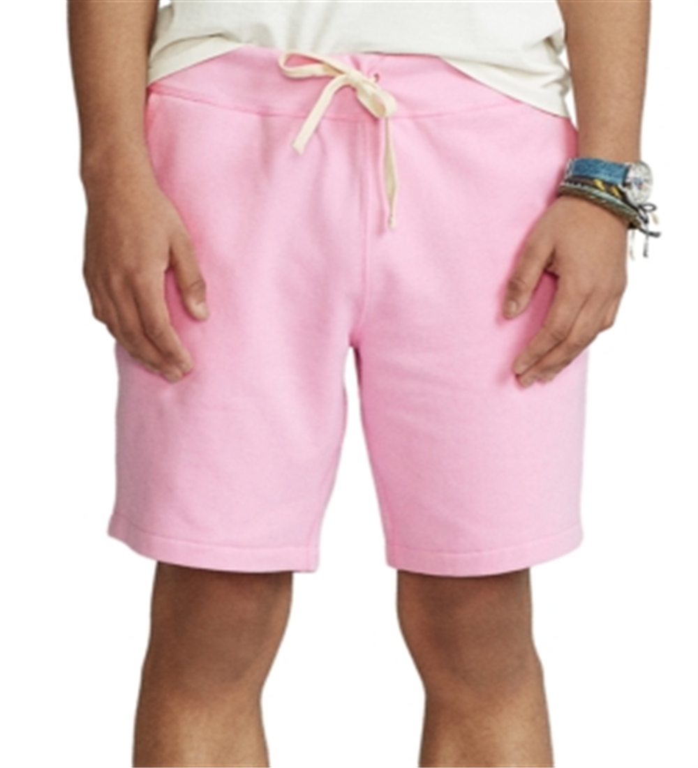 Polo Ralph Lauren Masculino Algodão Mistura Fleece Shorts Rosa Tamanho XX-G
