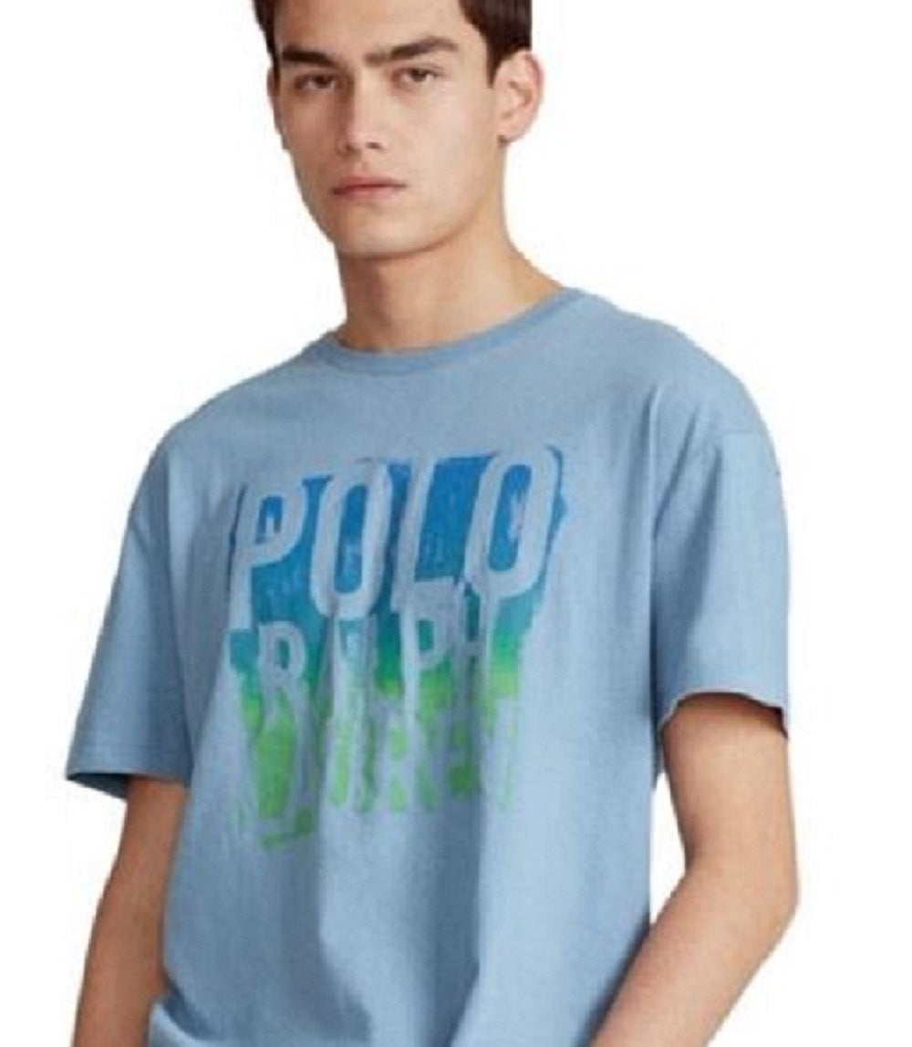 Camiseta Polo Ralph Lauren Masculina Classic Fit Logo Jersey Azul Tamanho Médio