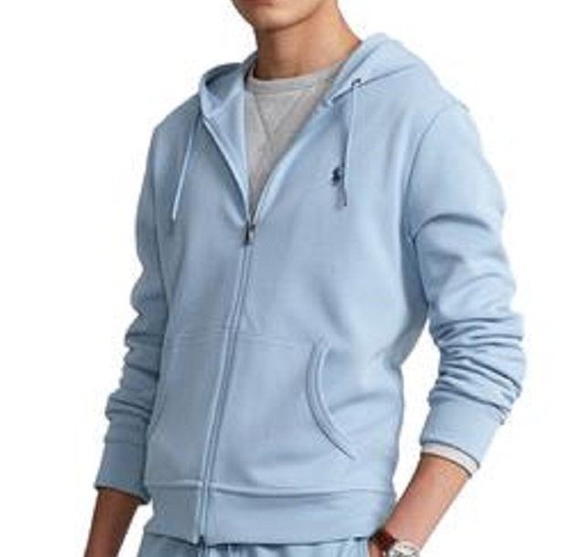 Polo Ralph Lauren Moletom Masculino com Capuz Tech Fleece de Malha Dupla Azul Tamanho Grande