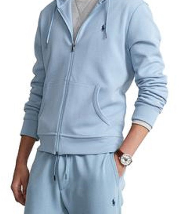 Polo Ralph Lauren Moletom Masculino com Capuz Tech Fleece de Malha Dupla Azul Tamanho Grande