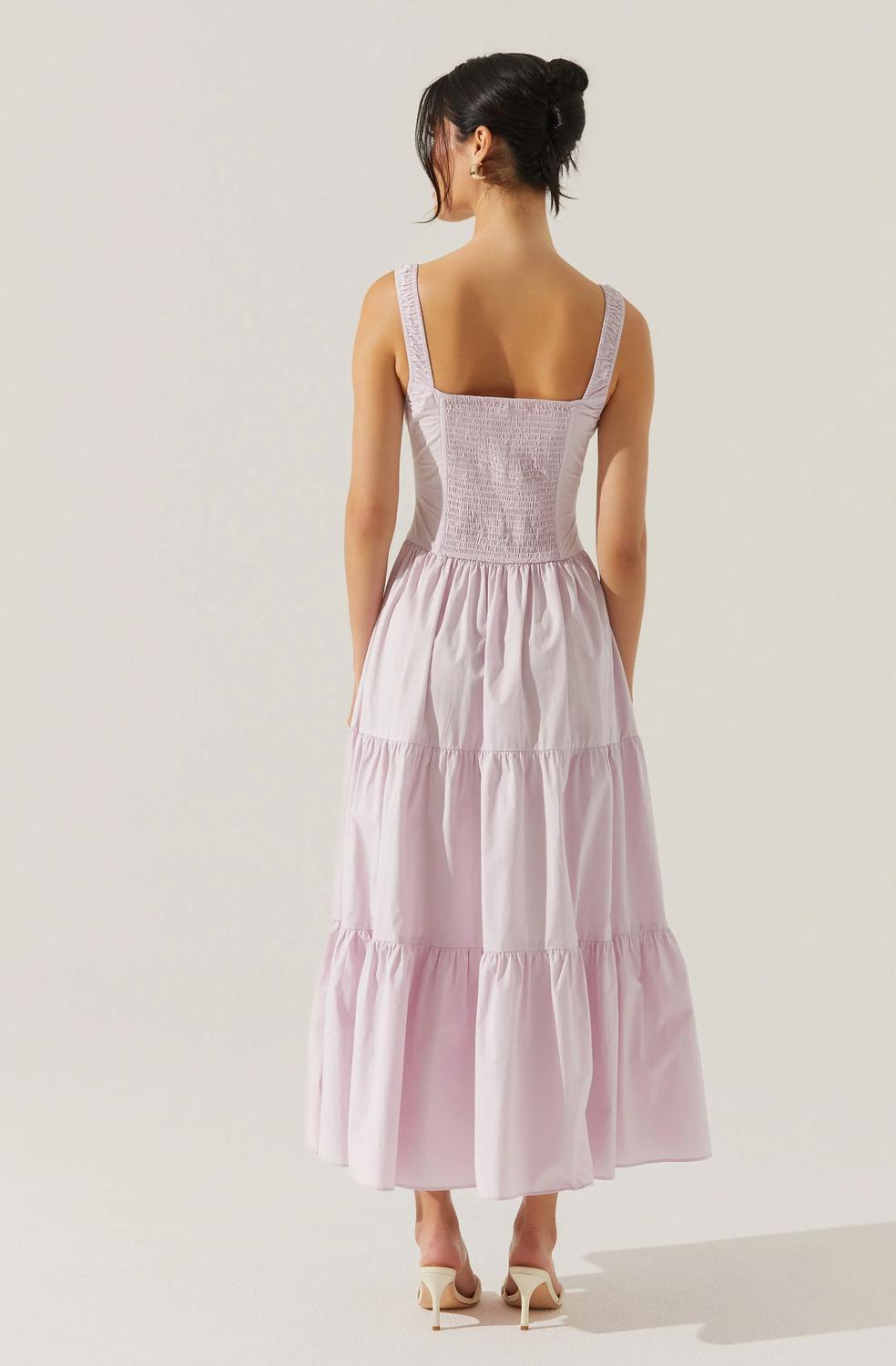 Astr - Temperance Tiered Milkmaid Maxi Dress