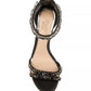 Badgley Mischka Sandálias de noite femininas Caroline com tiras no tornozelo, pretas, tamanho 10 M