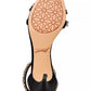 Badgley Mischka Sandálias de noite femininas Caroline com tiras no tornozelo, pretas, tamanho 10 M