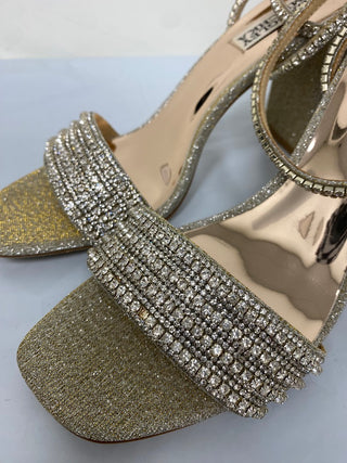 Sandália Badgley Mischka Becca Feminina Amarela Tamanho 8,5 M