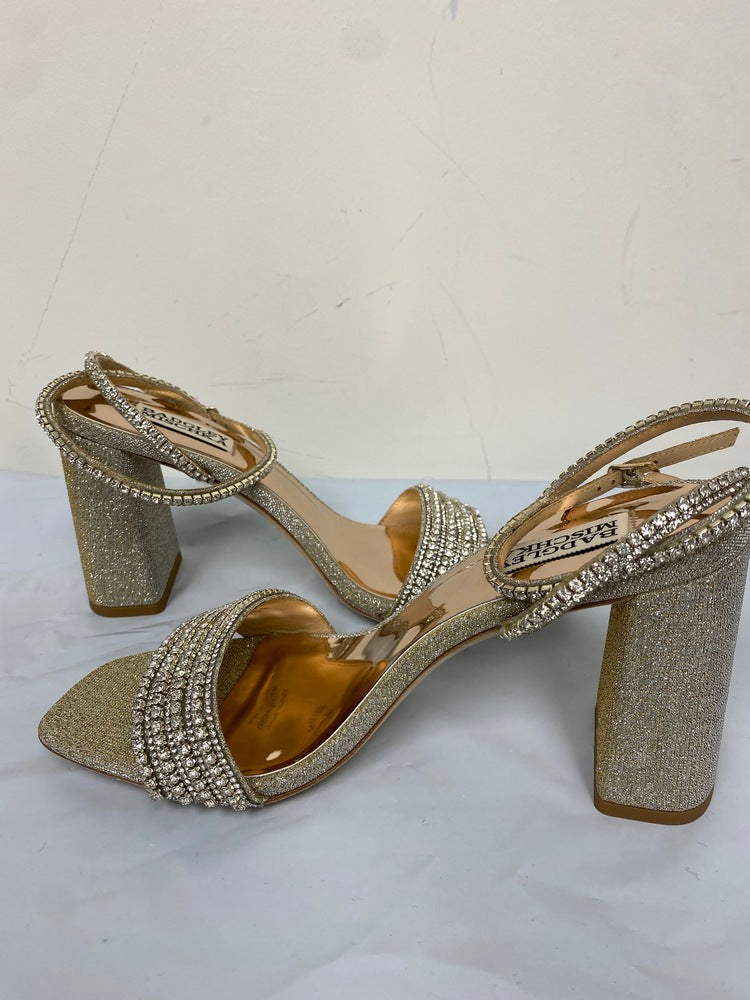 Sandália Badgley Mischka Becca Feminina Amarela Tamanho 8,5 M