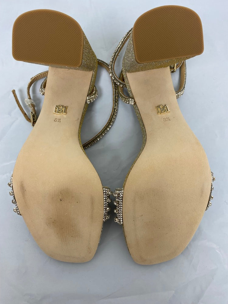 Sandália Badgley Mischka Becca Feminina Amarela Tamanho 8,5 M