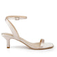 Sandália Badgley Mischka Charisma Champagne Satin Feminina Marrom Tamanho 7 M