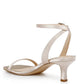 Sandália Badgley Mischka Charisma Champagne Satin Feminina Marrom Tamanho 7 M