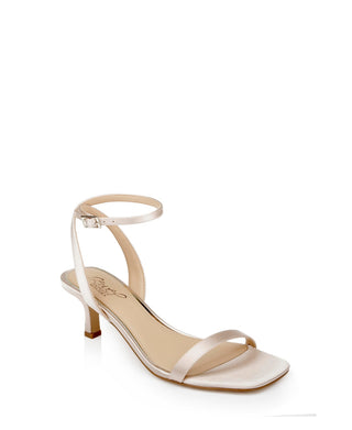 Sandália Badgley Mischka Charisma Champagne Satin Feminina Marrom Tamanho 7 M