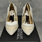 Coleção Badgley Mischka - Scarpin Weslee III de cetim feminino, cor marfim, tamanho 6,5, na Nordstrom