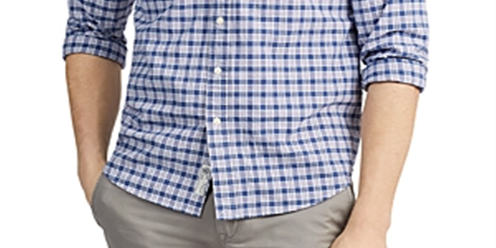 Camisa Ralph Lauren Masculina de Algodão com Botões e Ajuste Clássico, Tamanhos Variados Médio