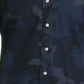 Camisa casual camuflada masculina Ralph Lauren com botões, azul, tamanho grande