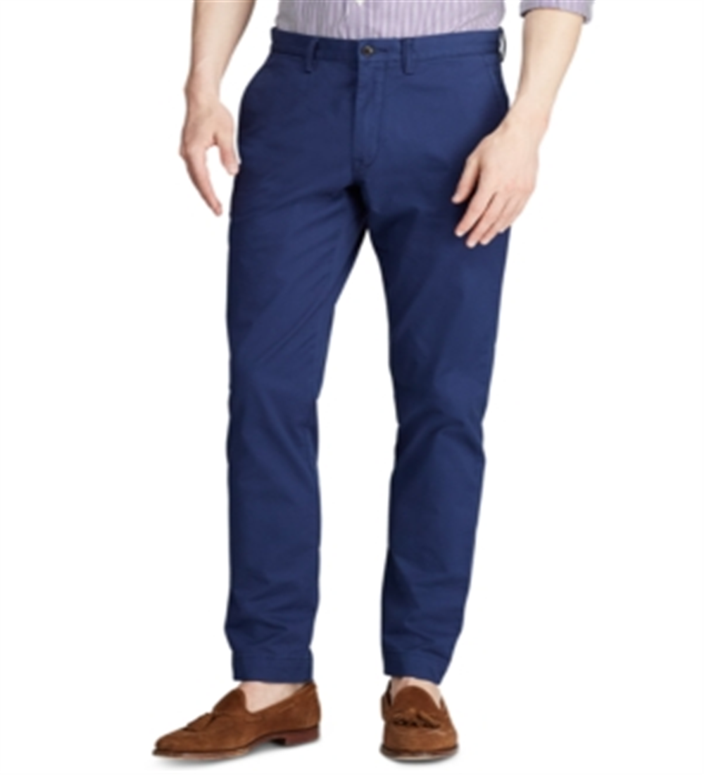 Calça Chino Ralph Lauren Masculina Big &amp; Tall Stretch Classic Fit Azul Tamanho 44X32