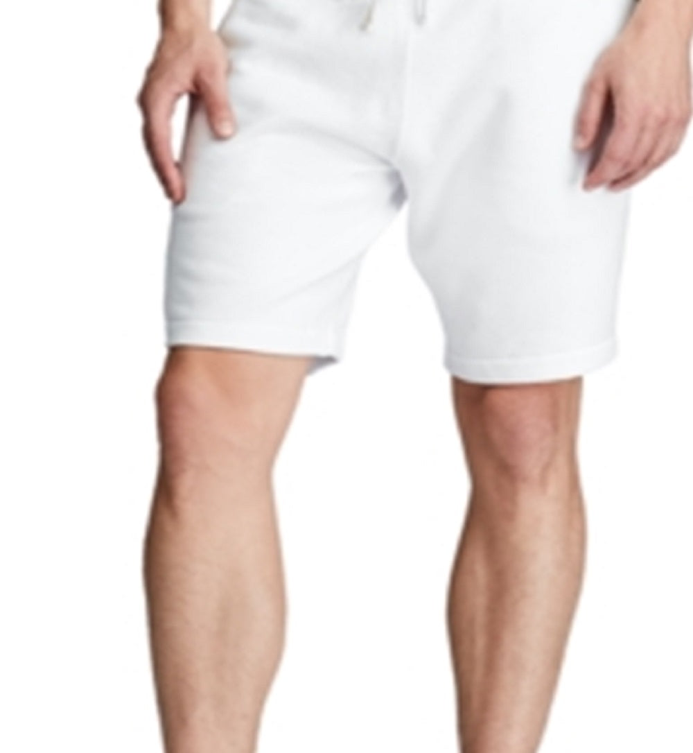 Shorts Polo Ralph Lauren Masculino em Fleece de Algodão Branco Tamanho Grande