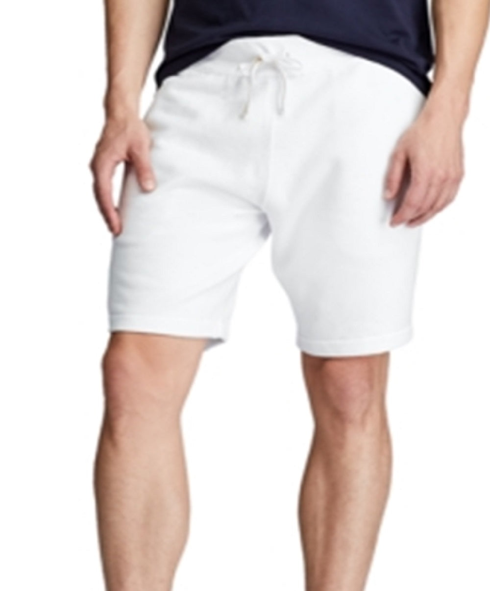 Shorts Polo Ralph Lauren Masculino em Fleece de Algodão Branco Tamanho Médio