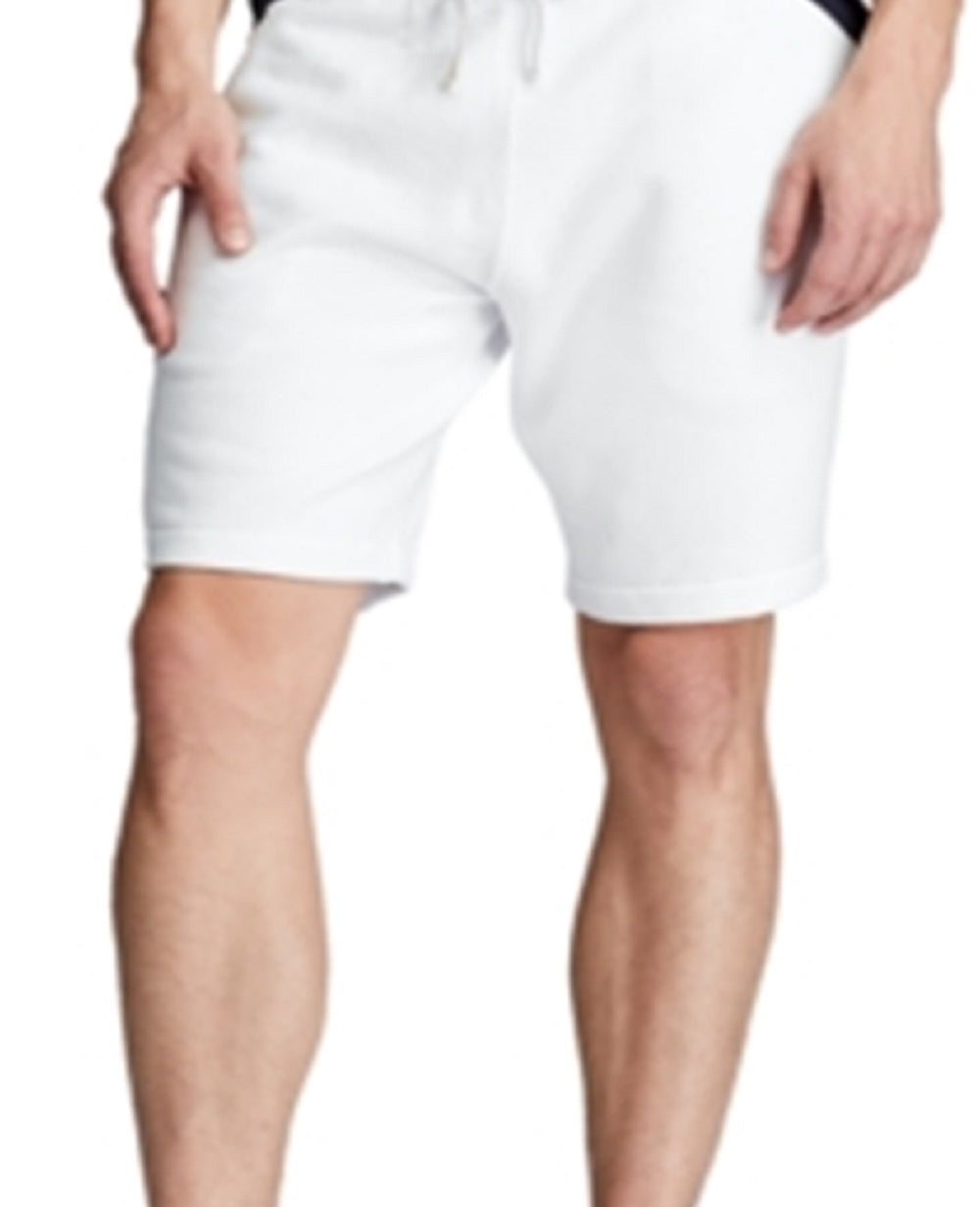Shorts Polo Ralph Lauren Masculino em Fleece de Algodão Branco Tamanho Médio