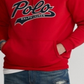 Polo Ralph Lauren Moletom com capuz masculino com logotipo de malha dupla vermelho tamanho pequeno