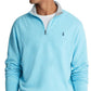 Polo Ralph Lauren Masculino Jersey Pulôver com zíper de um quarto Azul Tamanho X-S