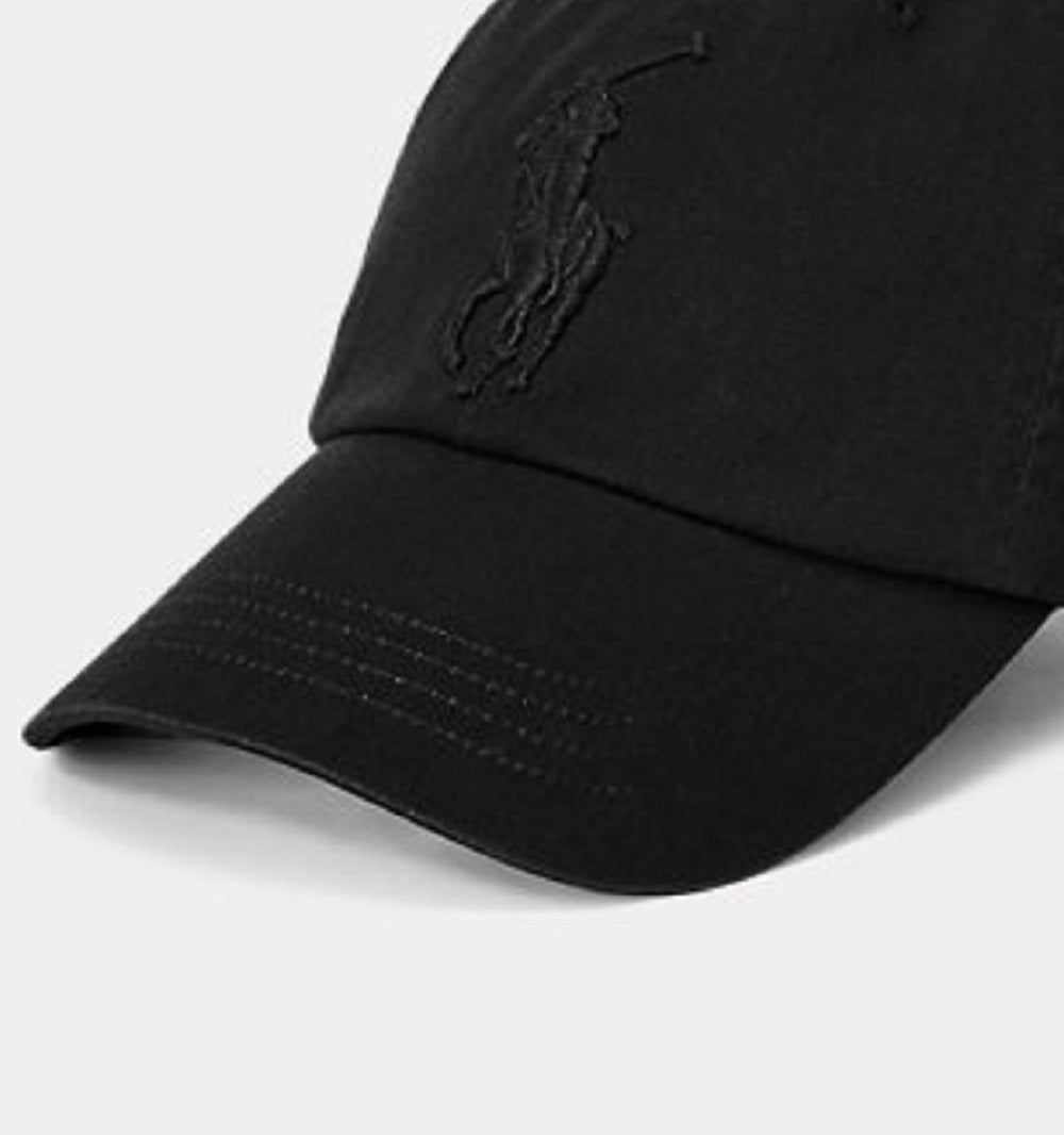 Boné chino Polo Ralph Lauren Big Pony masculino, preto, tamanho regular