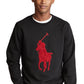 Moletom Ralph Lauren Masculino Double Knit Big Pony Gola Redonda Preto Tamanho XS