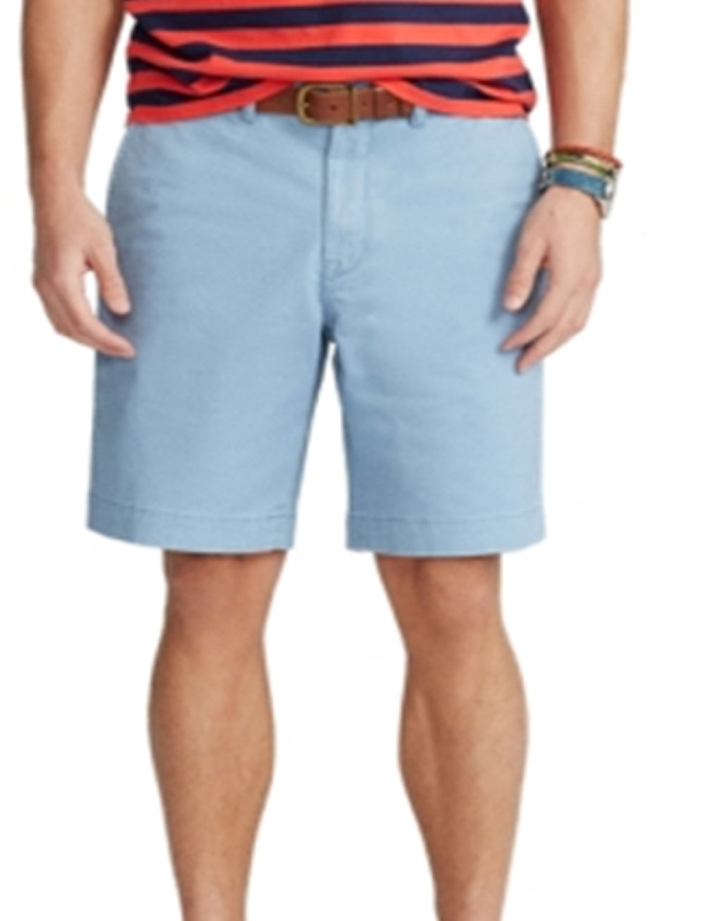Shorts chino elástico frontal liso masculino Polo Ralph Lauren, azul, tamanho 38