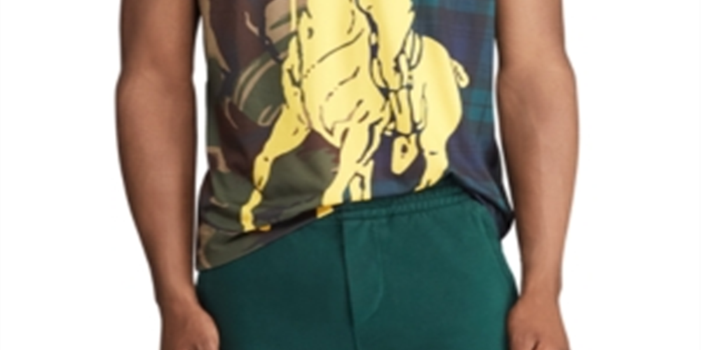 Camiseta Ralph Lauren Fitness Running Masculina Verde Tamanho Grande
