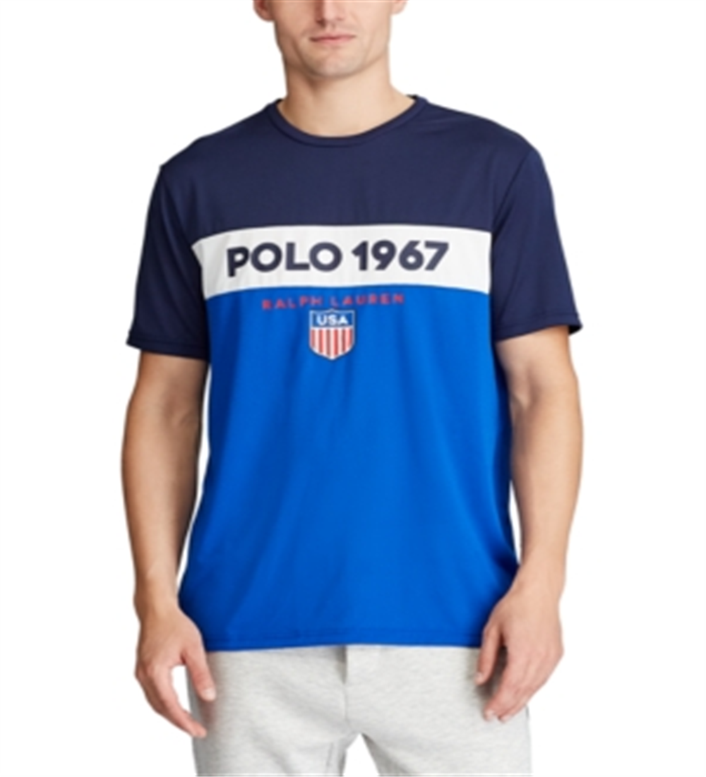 Camiseta Polo Ralph Lauren Masculina Classic Fit Performance Logo Azul Tamanho P
