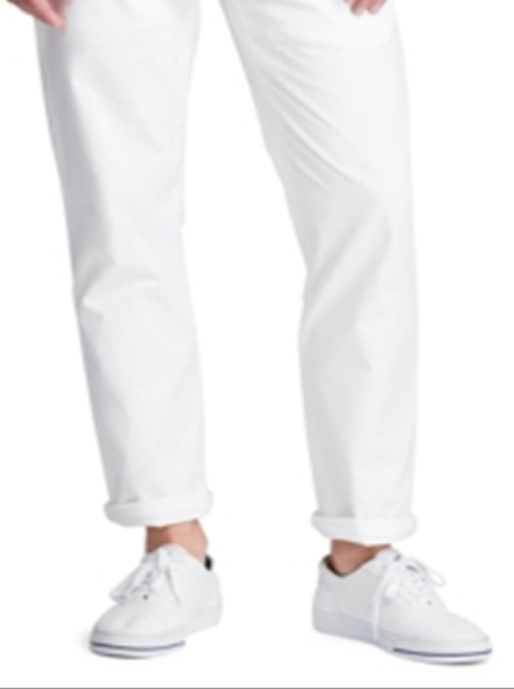 Calça chino elástica Bedford de corte reto masculina Polo Ralph Lauren, branca, tamanho 38x32