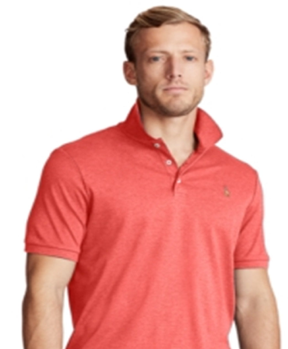 Polo Ralph Lauren Masculino Classic Fit Algodão Macio Vermelho Tamanho Grande