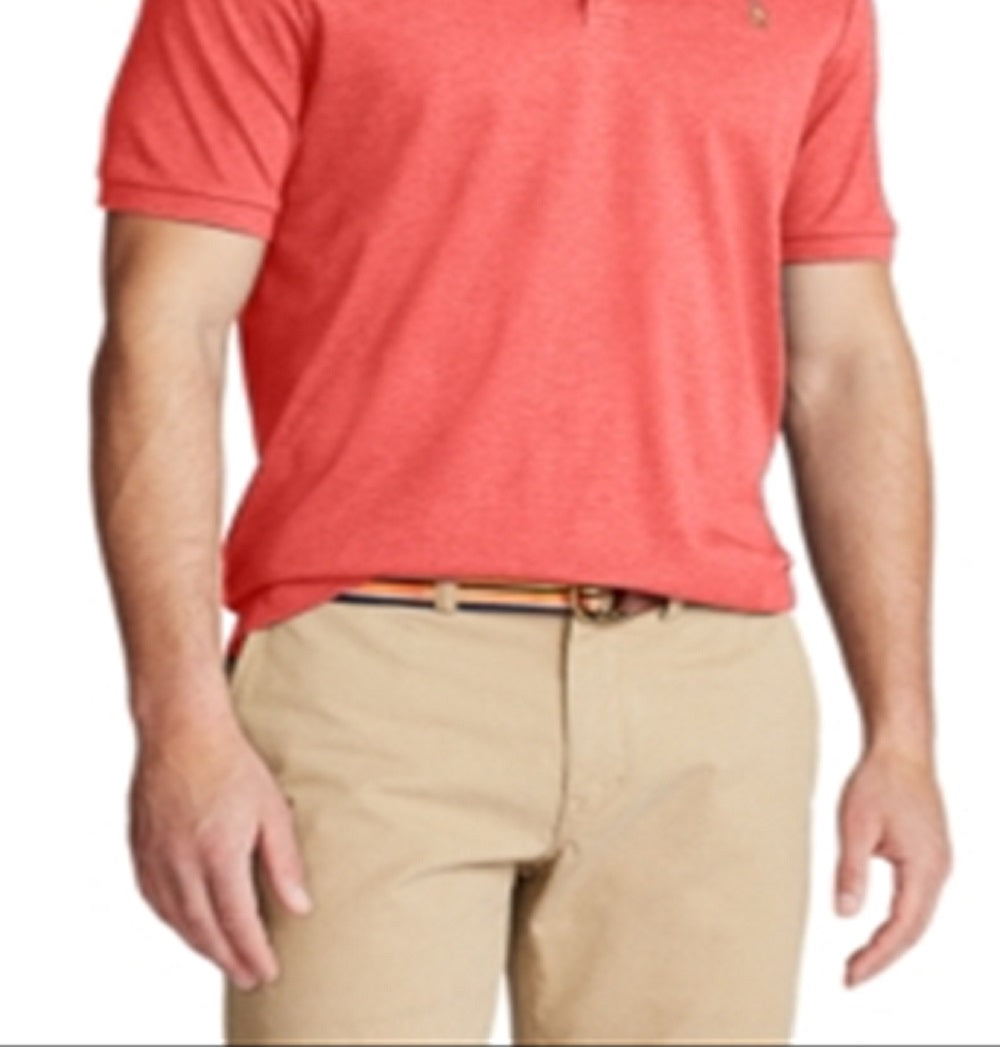 Polo Ralph Lauren Masculino Classic Fit Algodão Macio Vermelho Tamanho Grande
